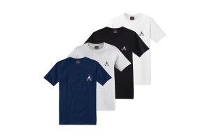 Men's 4-Pack T-Shirt for Gym Workouts - 100% Cotton Short Sleeve Tee and Breathability