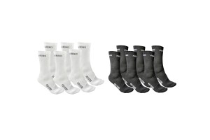 ASH BIRD Men's Athletic Cushioned Crew Socks - 12-Pack: Arch Compression for Secure Fit - Performance and Comfort in Bulk