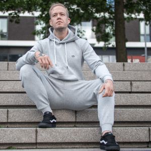 Ash Bird Men’s Tracksuit Top & Bottom Set - Stylish Athletic Ensemble for Men, Long Sleeve Hoodies and Sweatpants Set Gray